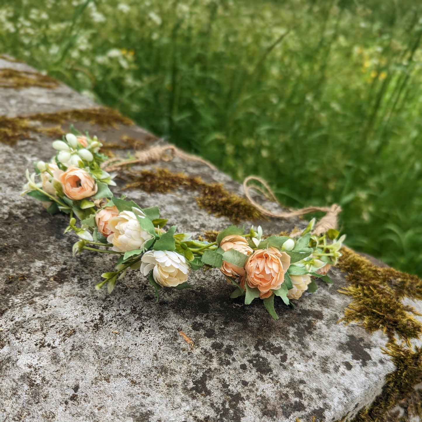 Peach Rose Half Crown