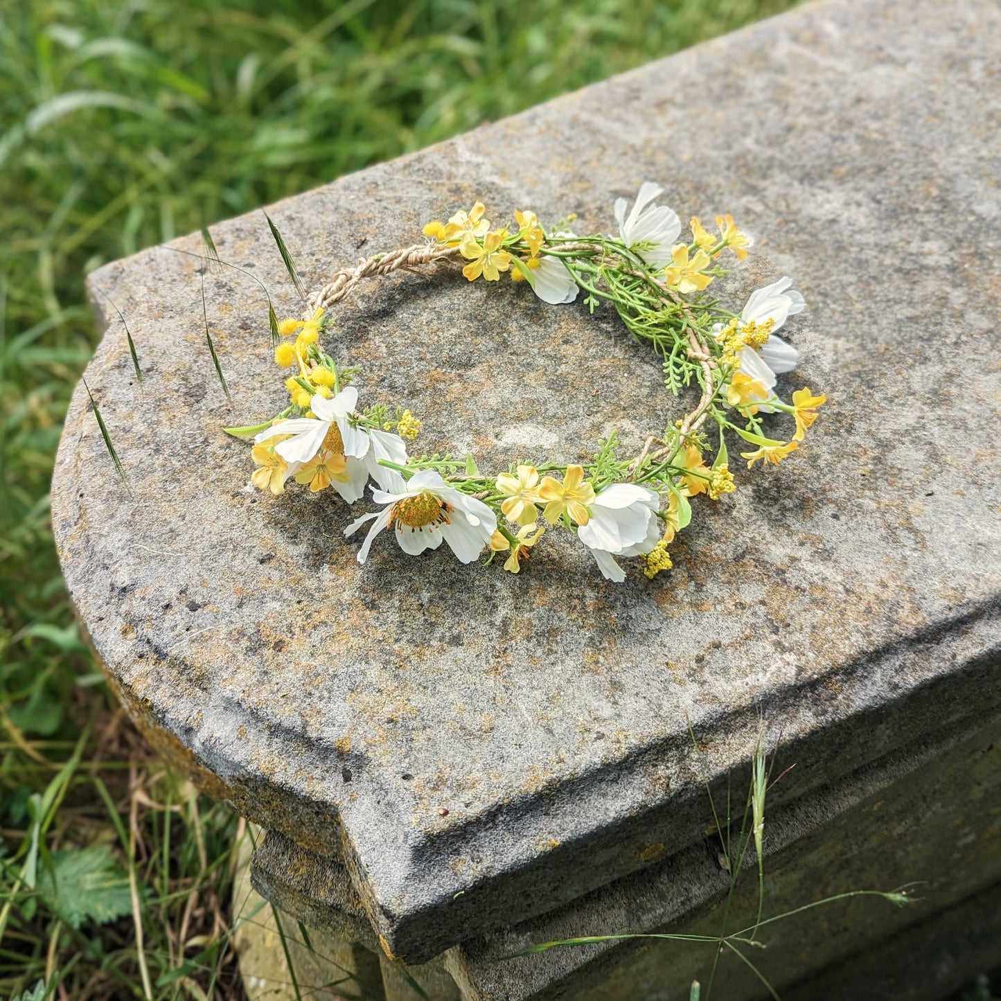 White Wild Flower Crown