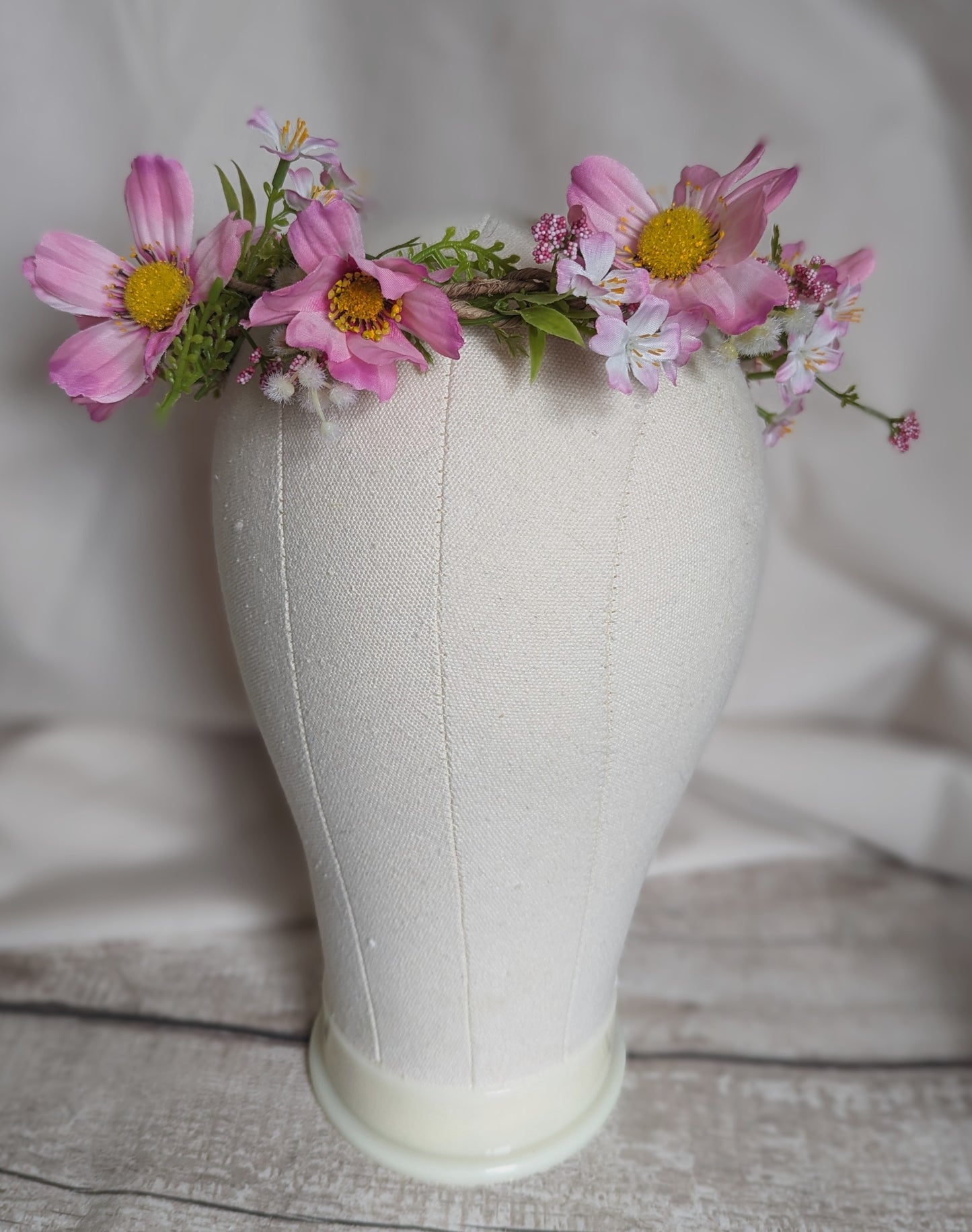 Pale Pink Meadow Flower Crown