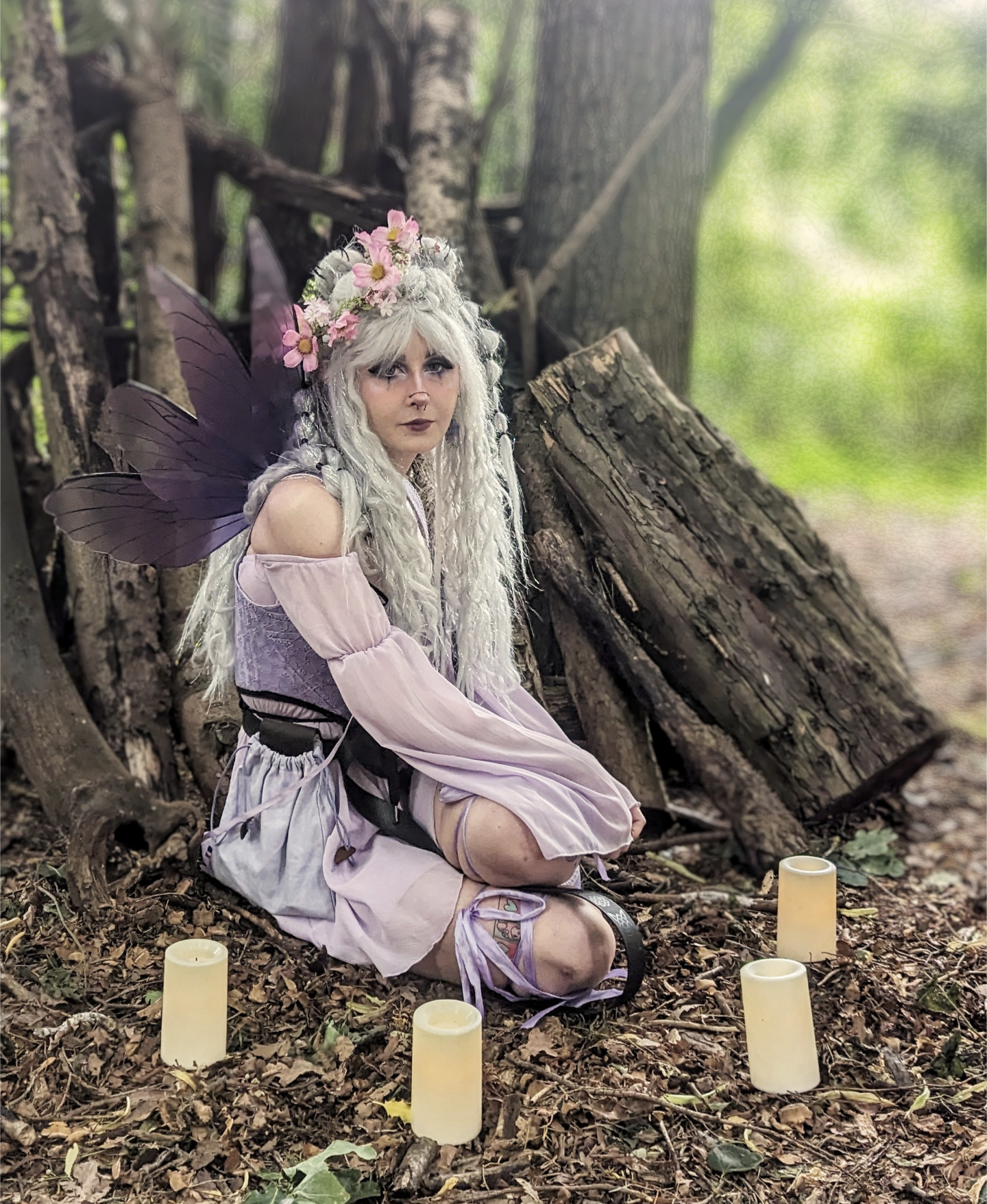 Pale Pink Meadow Flower Crown