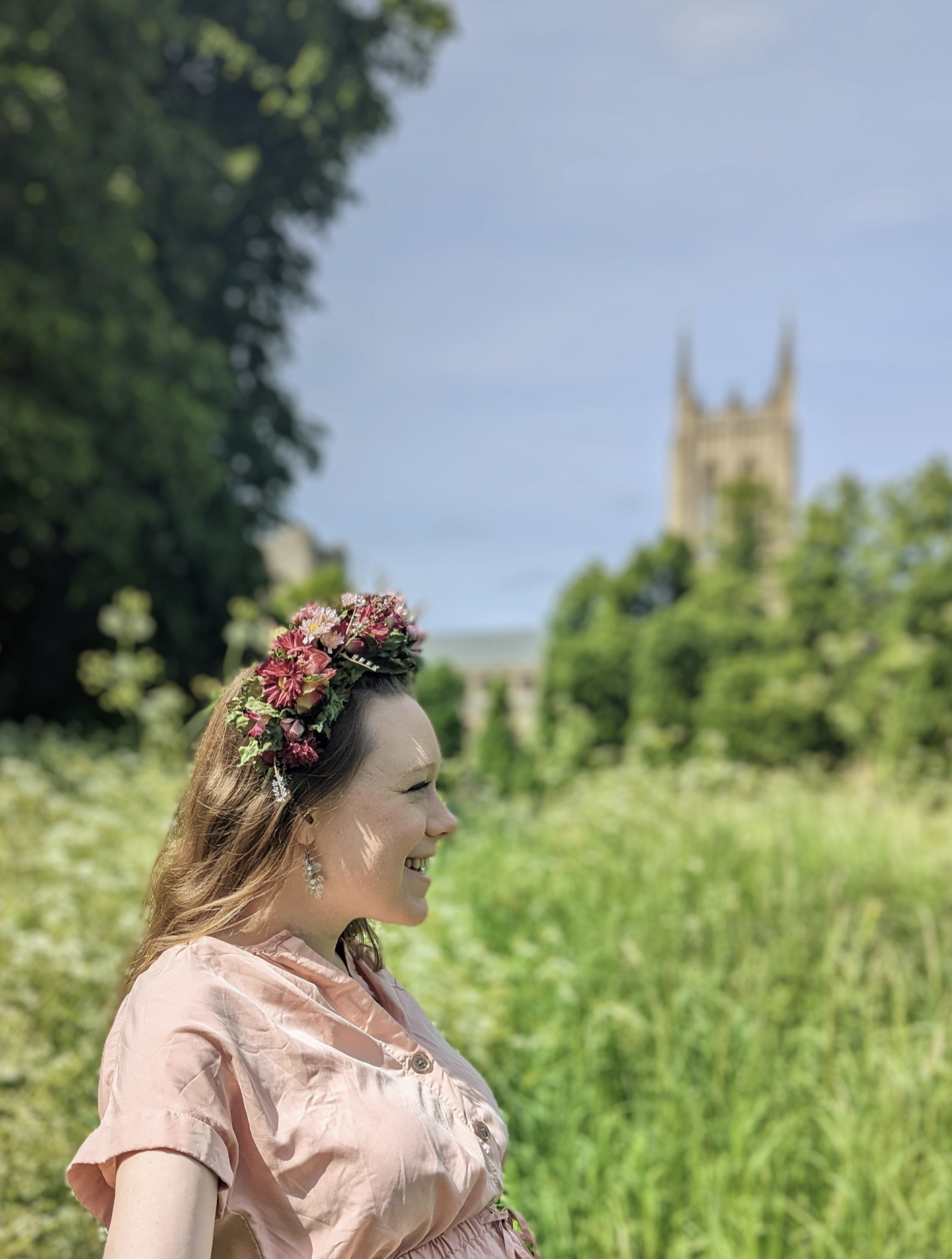 Pink Rose Flower Crown