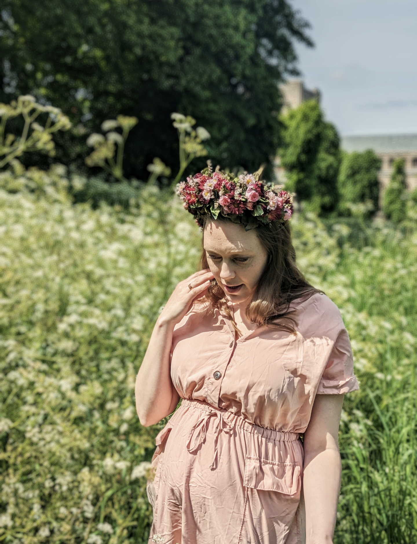 Pink Rose Flower Crown