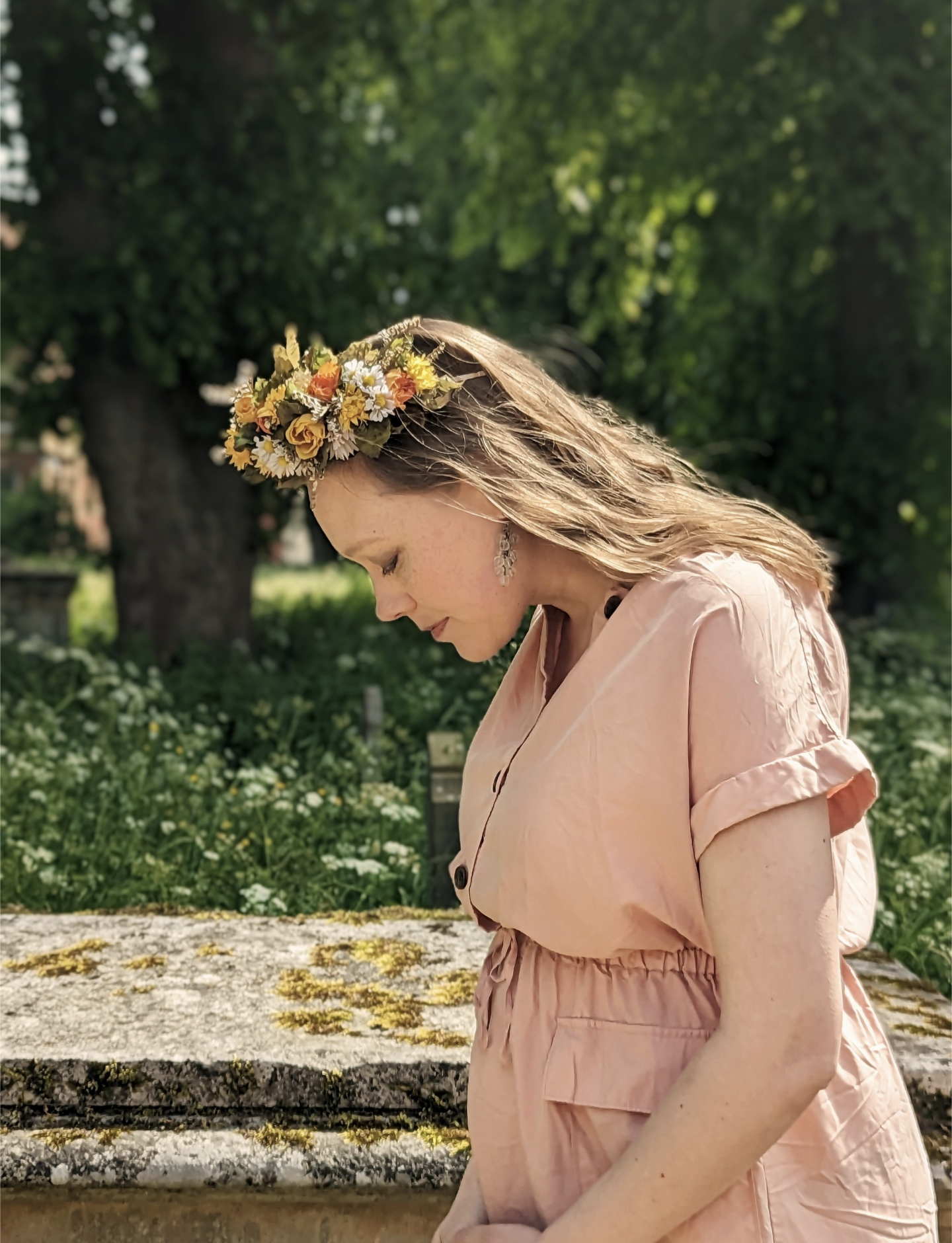 Yellow Rose Flower Crown