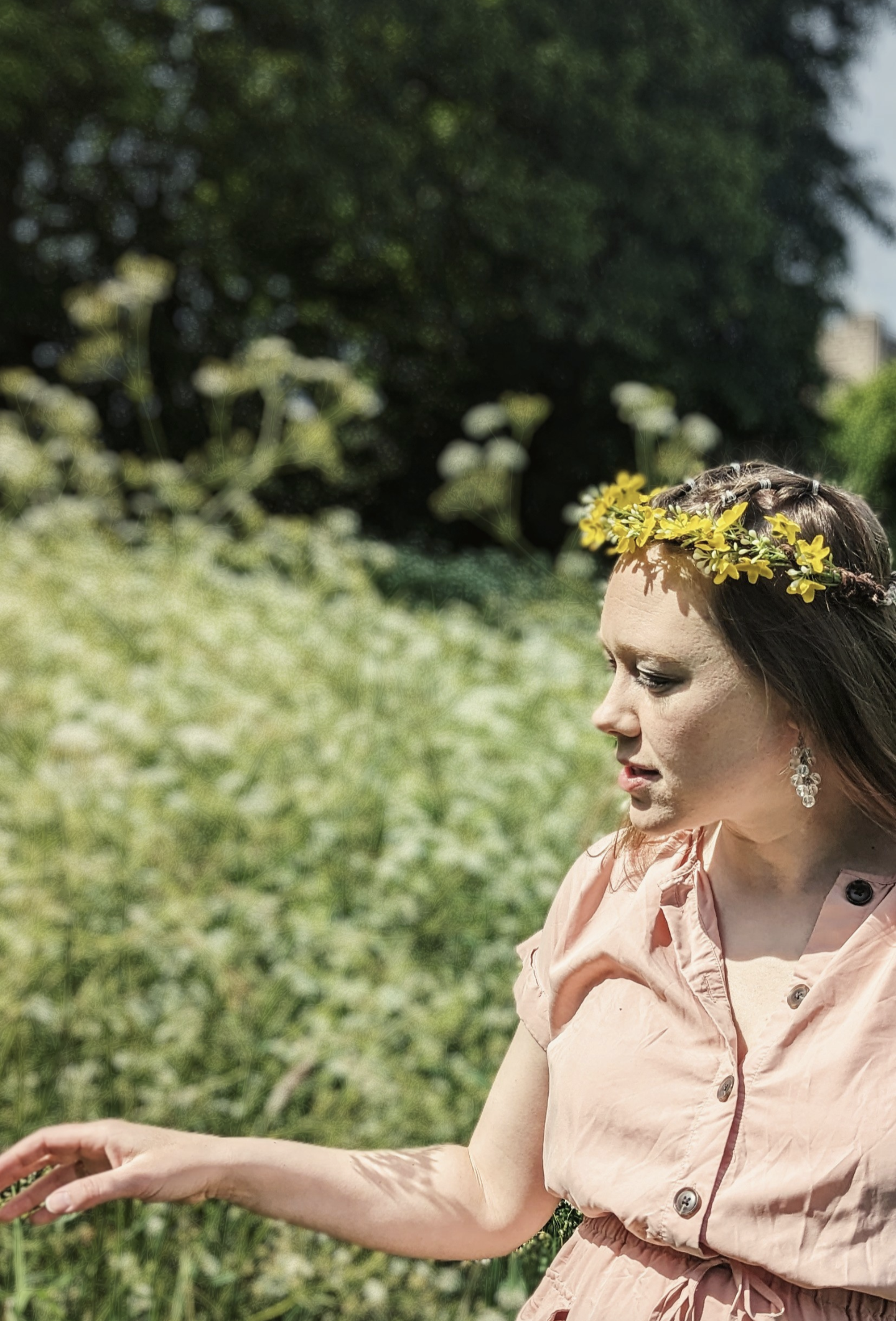 Yellow Wild Flower Half Crown