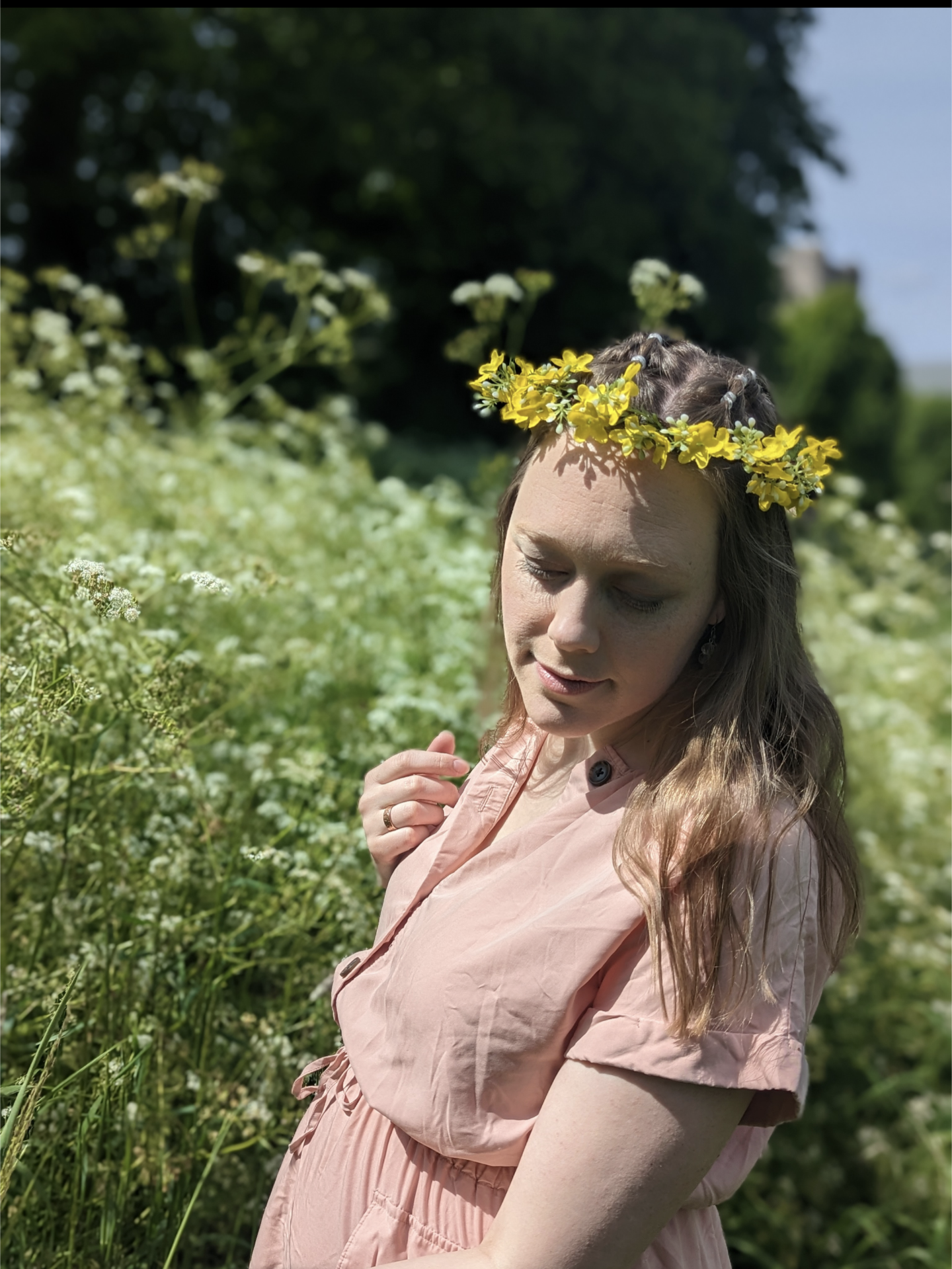 Yellow Wild Flower Half Crown