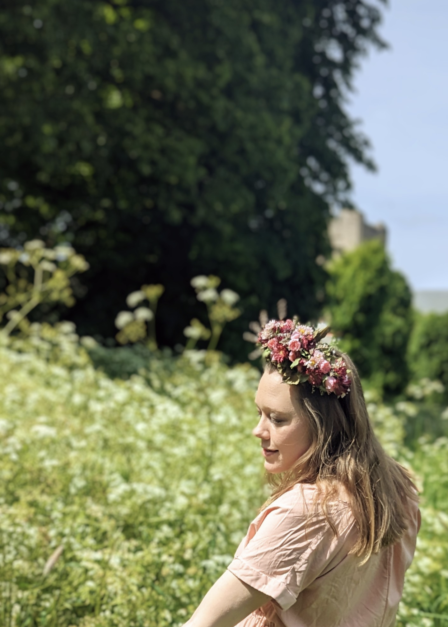 Pink Rose Flower Crown